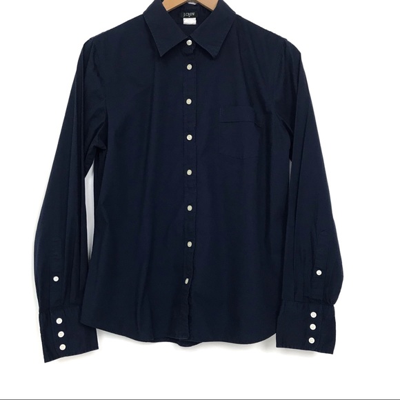 J. Crew Factory Tops - J.Crew Factory Navy Button Down Shirt Sz L